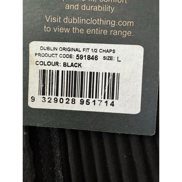 Dublin Suede Adults Half Chaps II Size Large Adults. main image 4